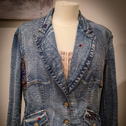 Indigo Bloom - Handmade Vintage Denim Jacket
