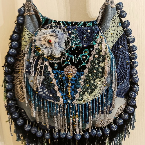 Blue harmony - Handmade Bohemian Handbag